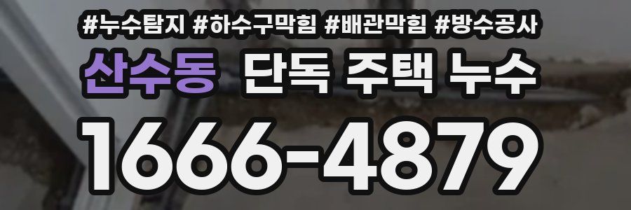 산수동 단독 주택 누수