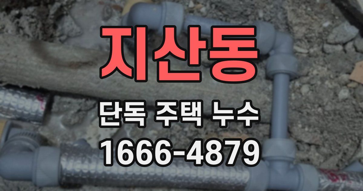 지산동 단독 주택 누수