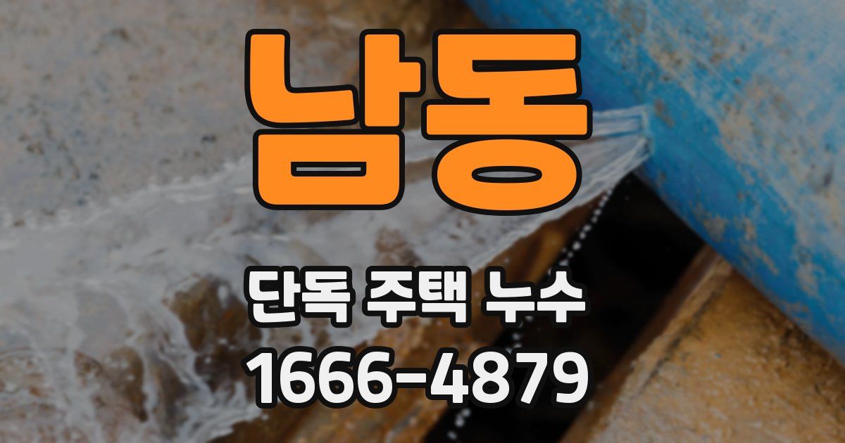 남동 단독 주택 누수
