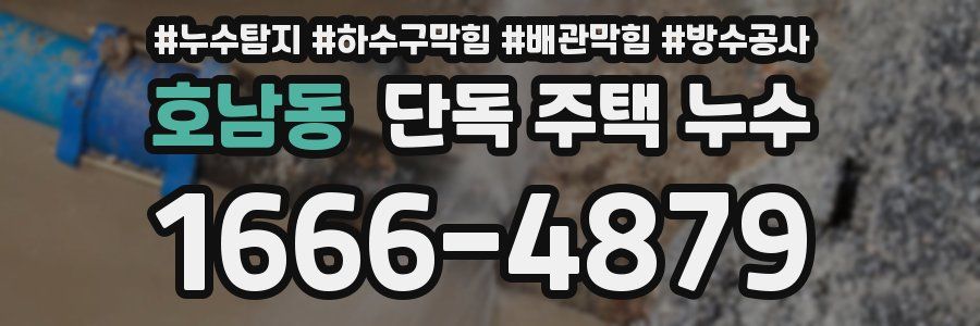 호남동 단독 주택 누수
