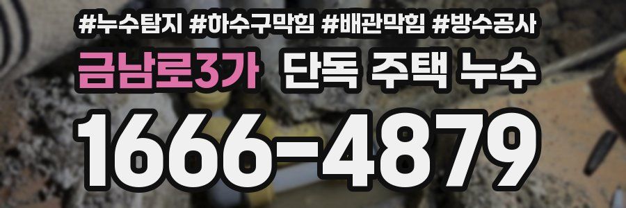 금남로3가 단독 주택 누수
