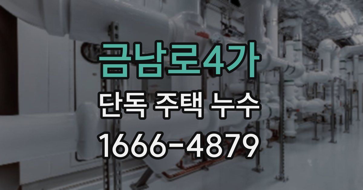 금남로4가 단독 주택 누수