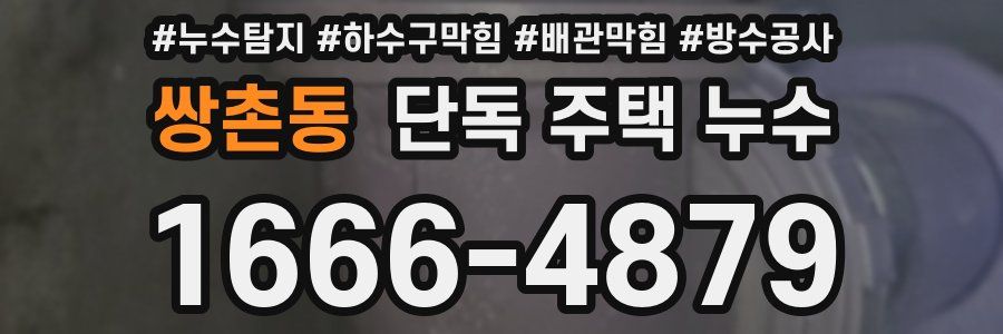 쌍촌동 단독 주택 누수
