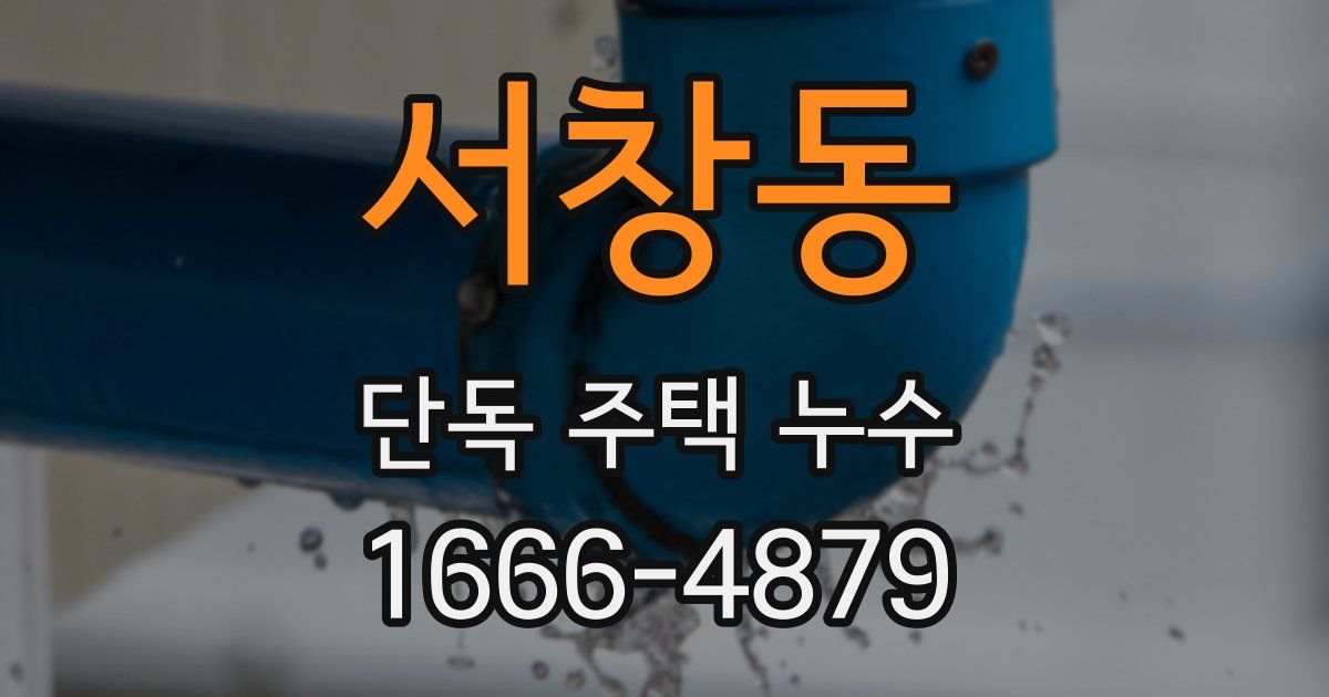 서창동 단독 주택 누수