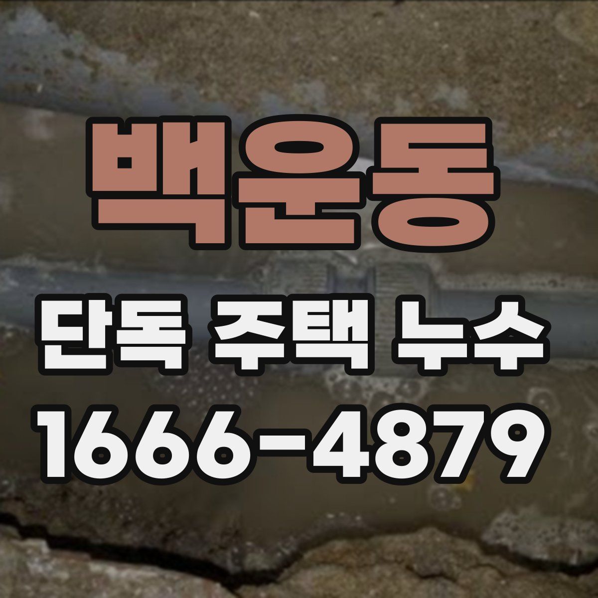 백운동 단독 주택 누수