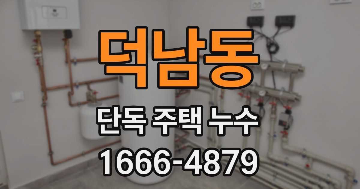 덕남동 단독 주택 누수