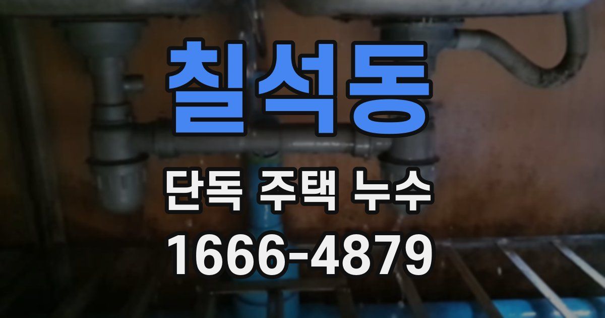 칠석동 단독 주택 누수