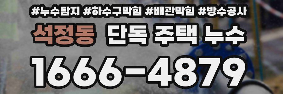 석정동 단독 주택 누수