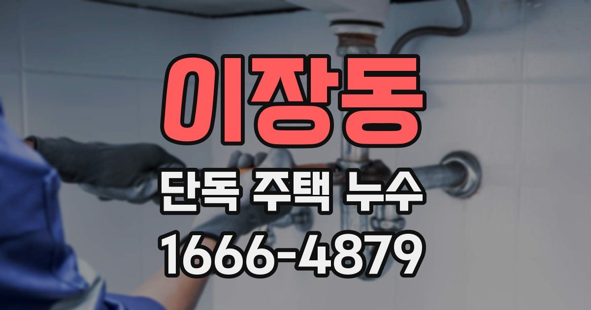 이장동 단독 주택 누수
