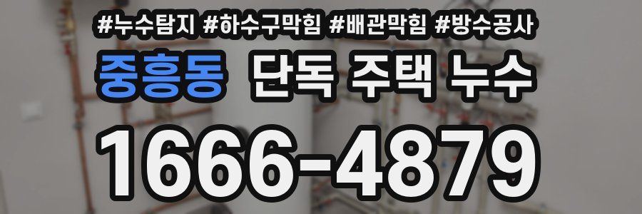 중흥동 단독 주택 누수