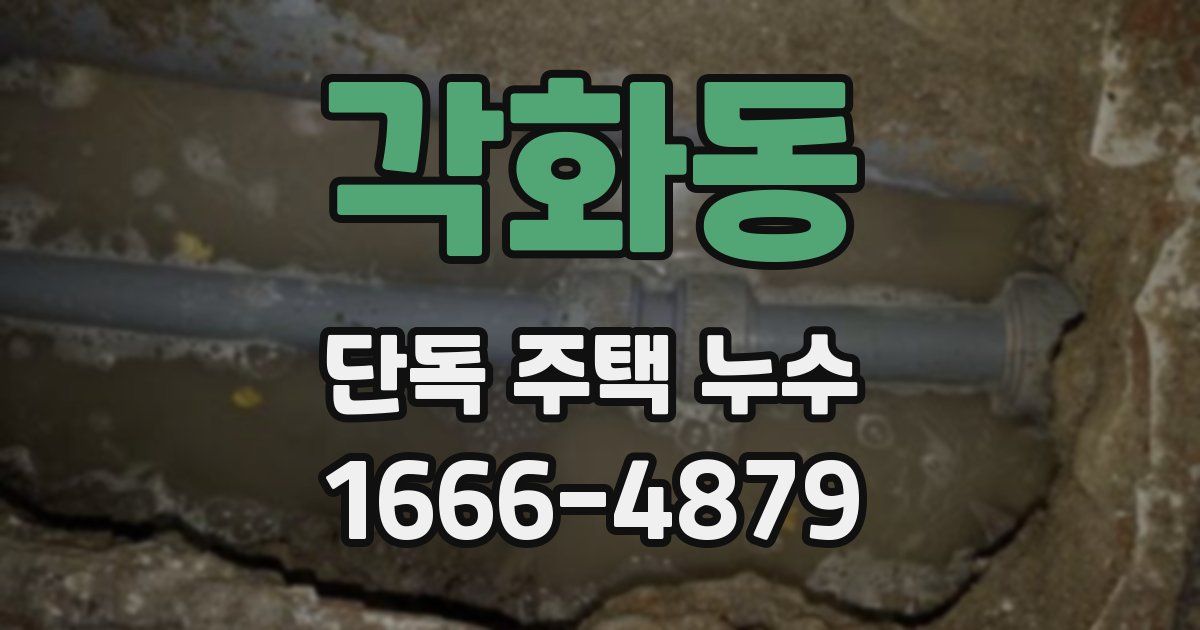각화동 단독 주택 누수