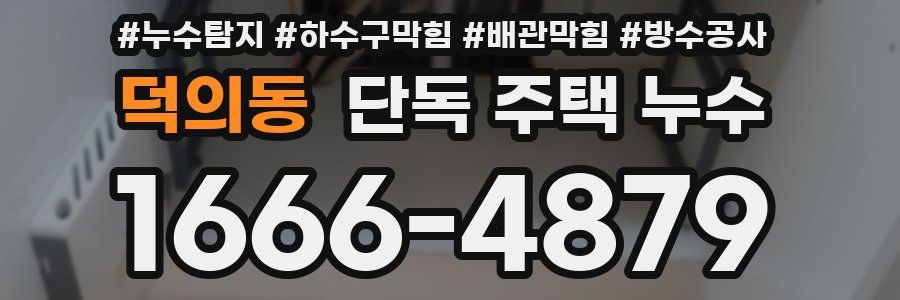 덕의동 단독 주택 누수