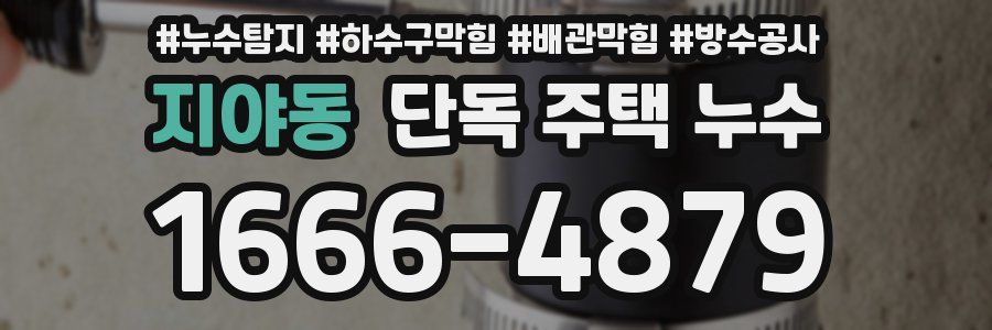 지야동 단독 주택 누수