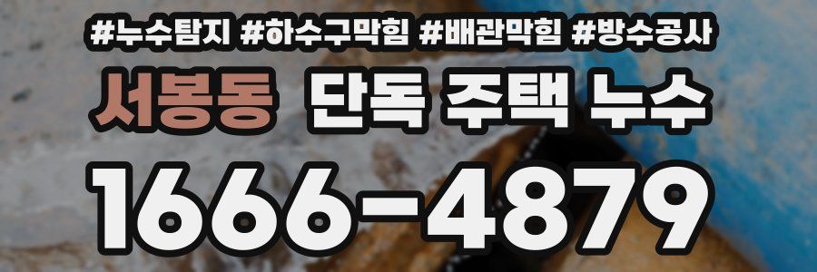 서봉동 단독 주택 누수