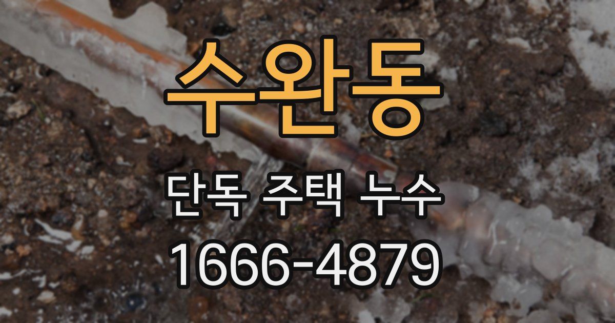 수완동 단독 주택 누수