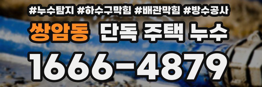쌍암동 단독 주택 누수