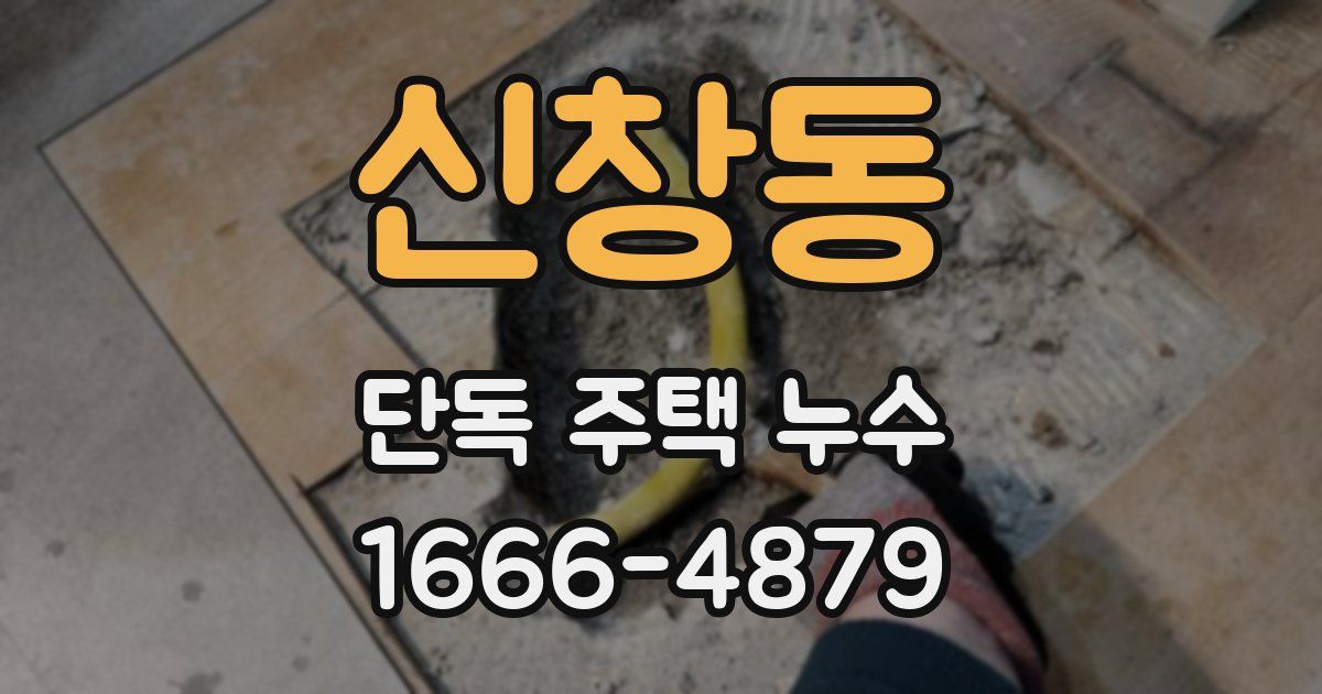 신창동 단독 주택 누수
