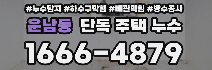운남동 단독 주택 누수