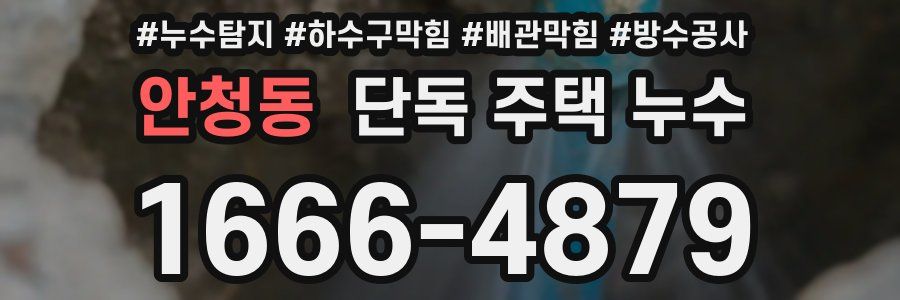 안청동 단독 주택 누수