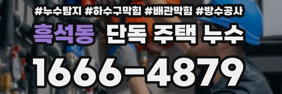 흑석동 단독 주택 누수