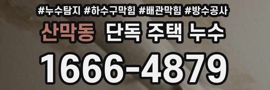 산막동 단독 주택 누수