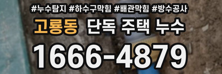 고룡동 단독 주택 누수