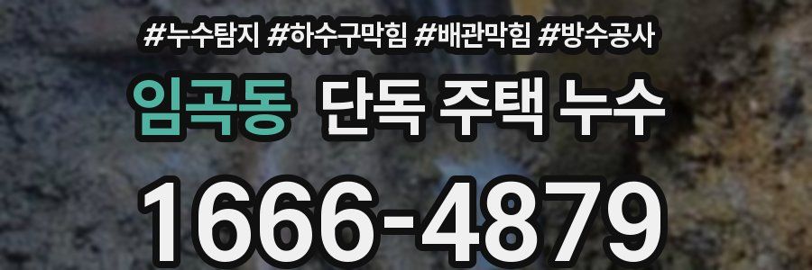 임곡동 단독 주택 누수