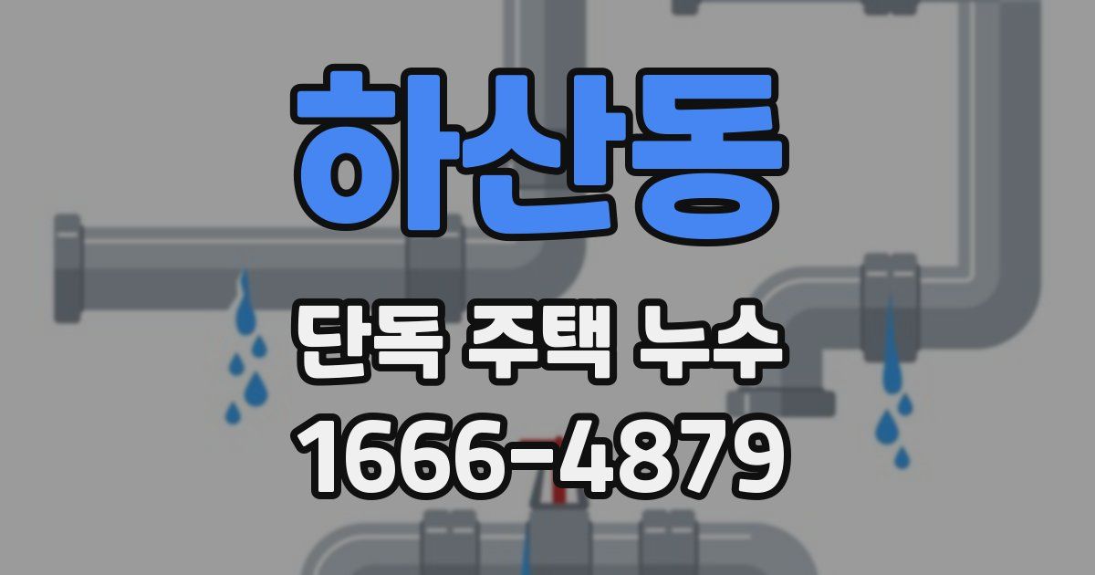 하산동 단독 주택 누수