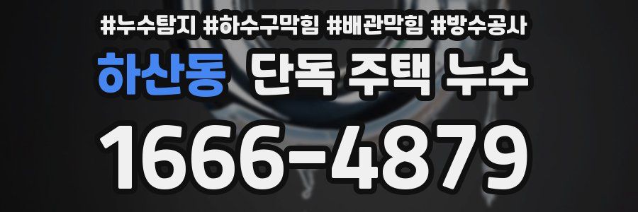하산동 단독 주택 누수