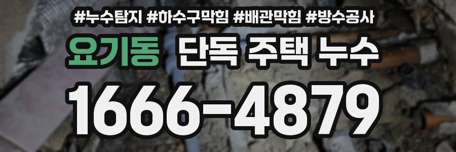 요기동 단독 주택 누수