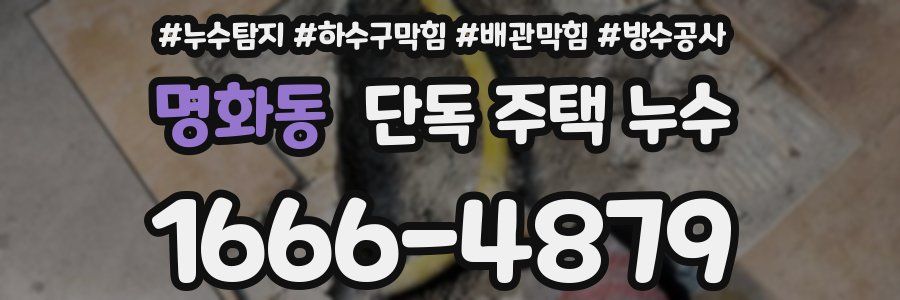 명화동 단독 주택 누수