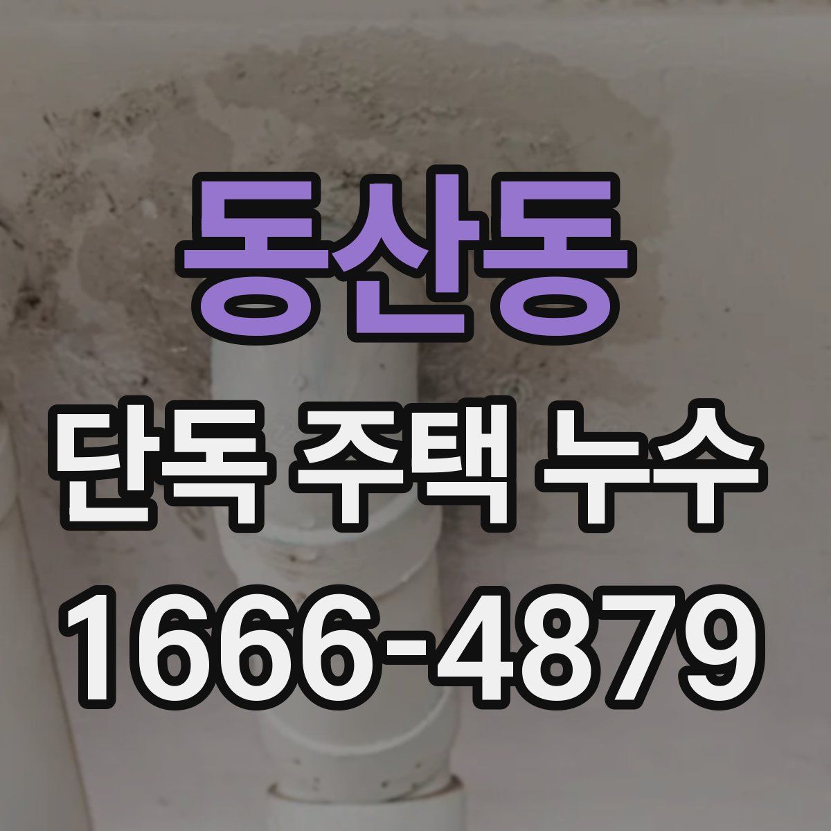 동산동 단독 주택 누수