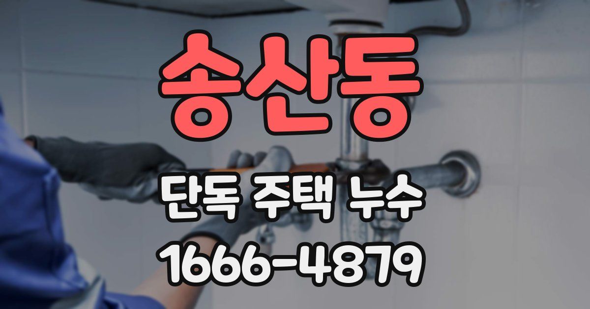 송산동 단독 주택 누수