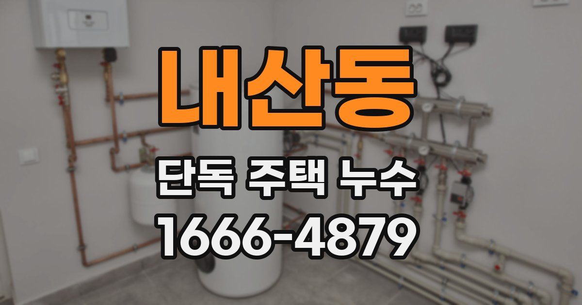 내산동 단독 주택 누수
