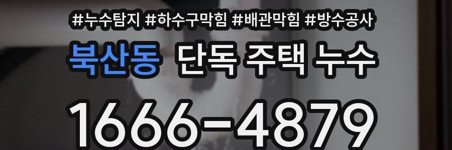 북산동 단독 주택 누수