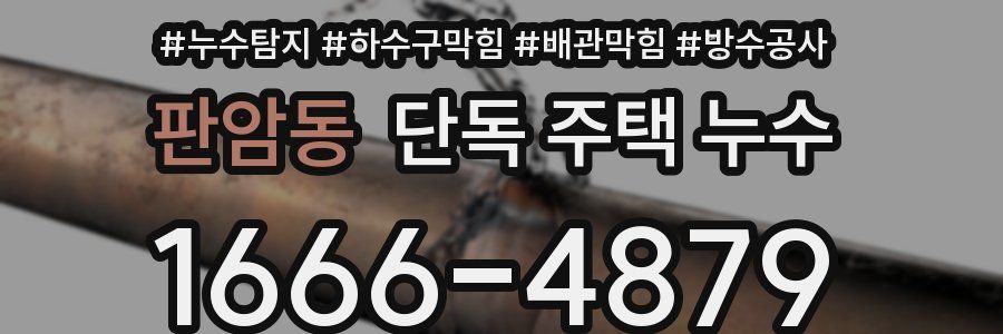 판암동 단독 주택 누수