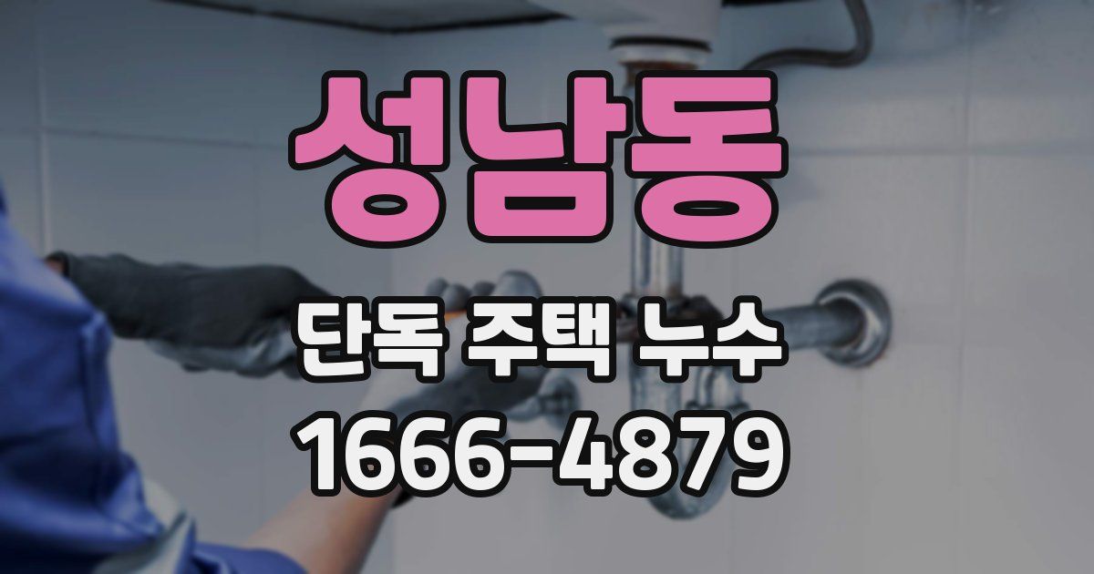 성남동 단독 주택 누수