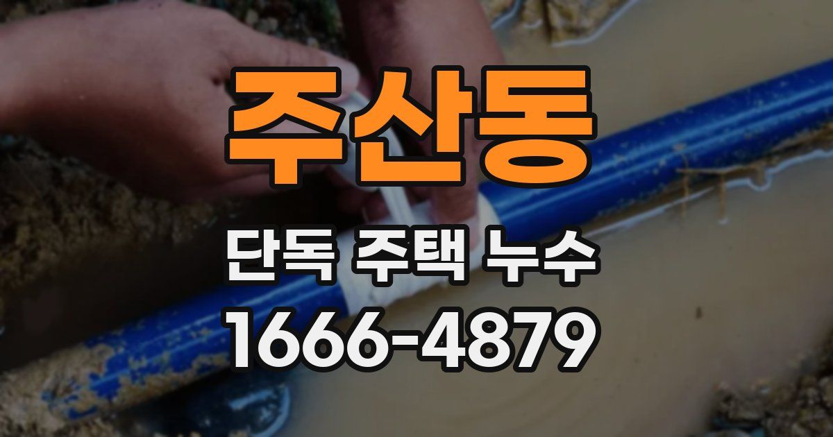 주산동 단독 주택 누수