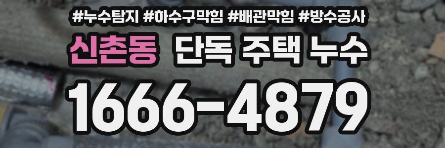 신촌동 단독 주택 누수