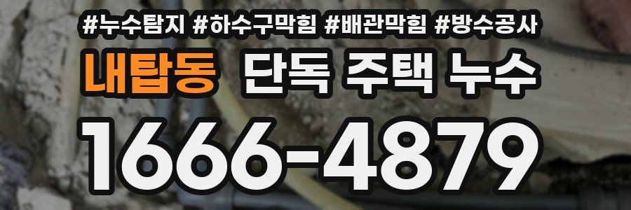 내탑동 단독 주택 누수
