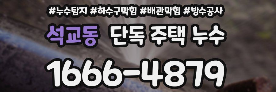 석교동 단독 주택 누수