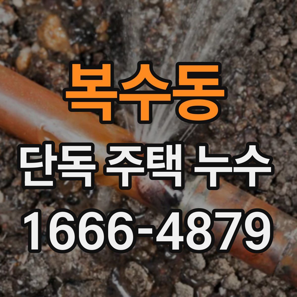복수동 단독 주택 누수