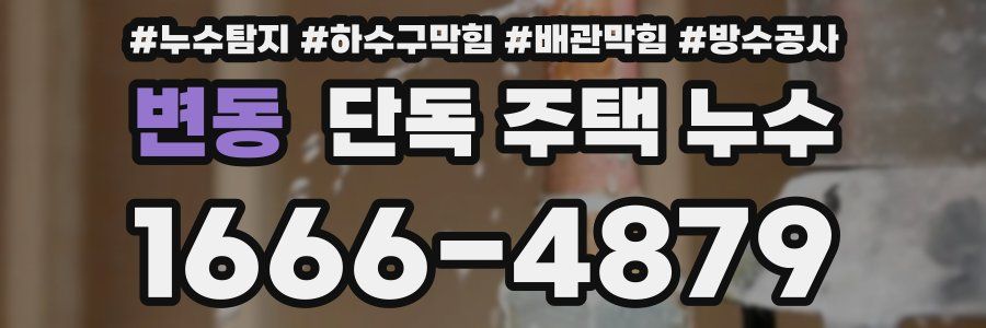 변동 단독 주택 누수