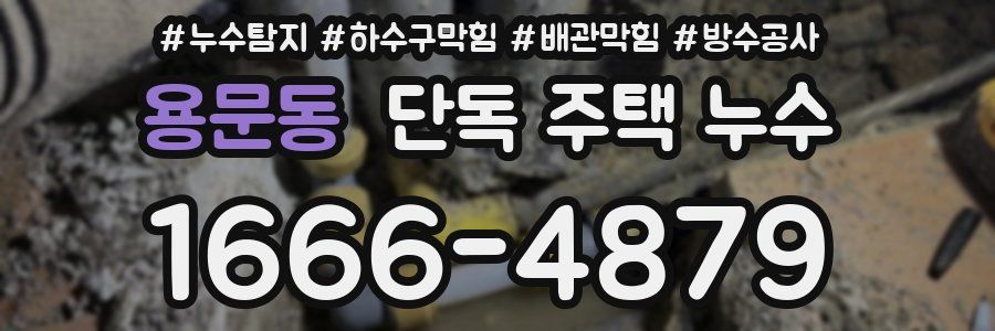 용문동 단독 주택 누수