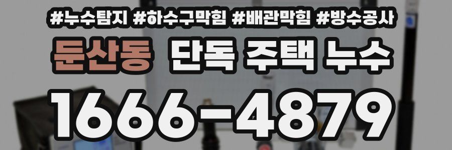 둔산동 단독 주택 누수