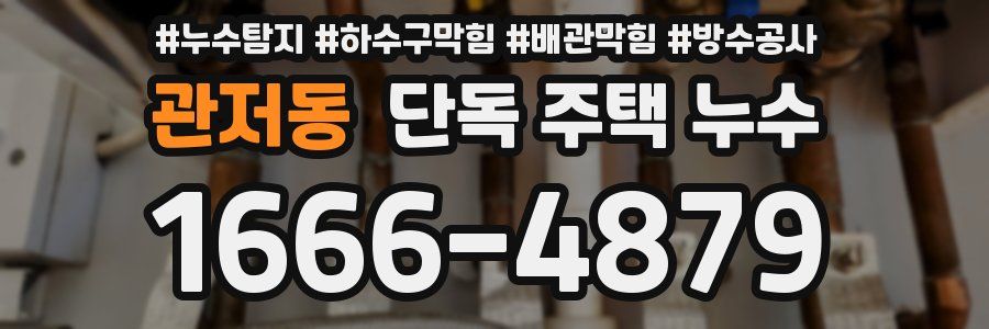 관저동 단독 주택 누수