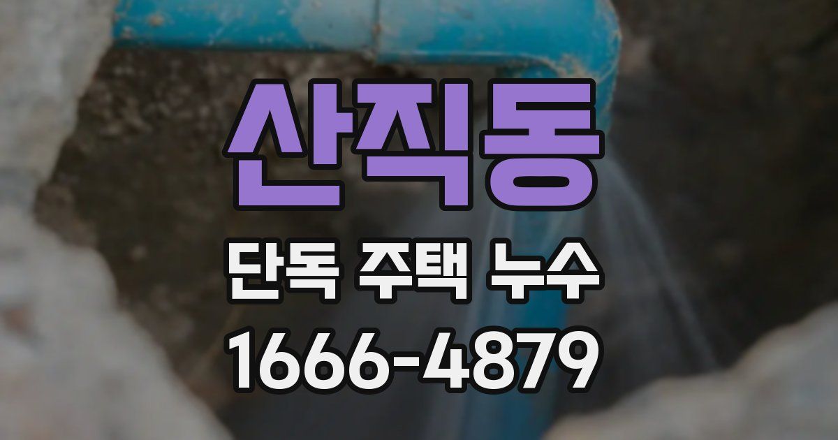 산직동 단독 주택 누수