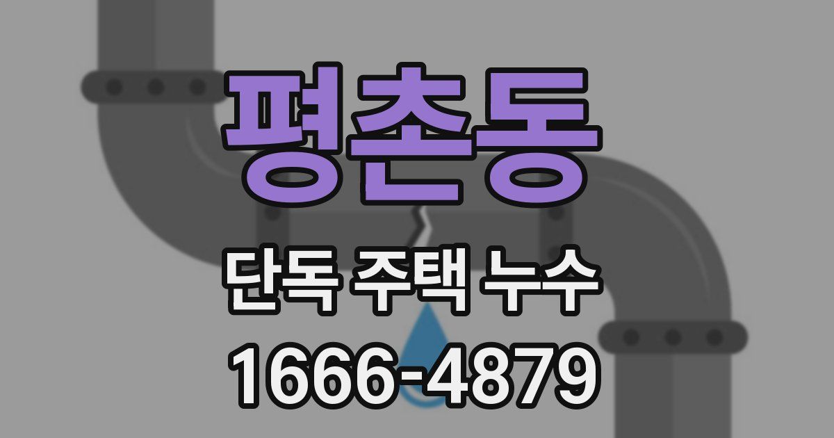 평촌동 단독 주택 누수