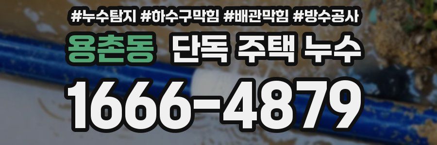 용촌동 단독 주택 누수