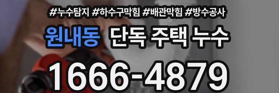 원내동 단독 주택 누수